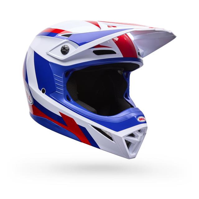 Casco Moto MX-10 Rojo/Blanco Certificado QR Bell