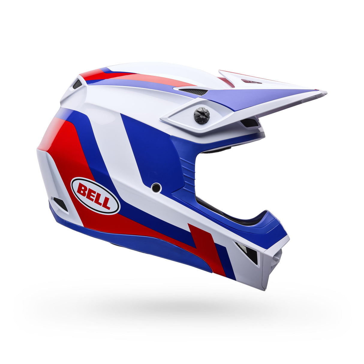 Casco Moto MX-10 Rojo/Blanco Certificado QR Bell