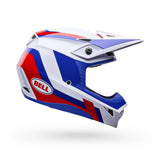 Casco Moto MX-10 Rojo/Blanco Certificado QR Bell