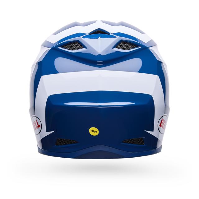 Casco Moto MX-10 Azul/Blanco Certificado QR Bell