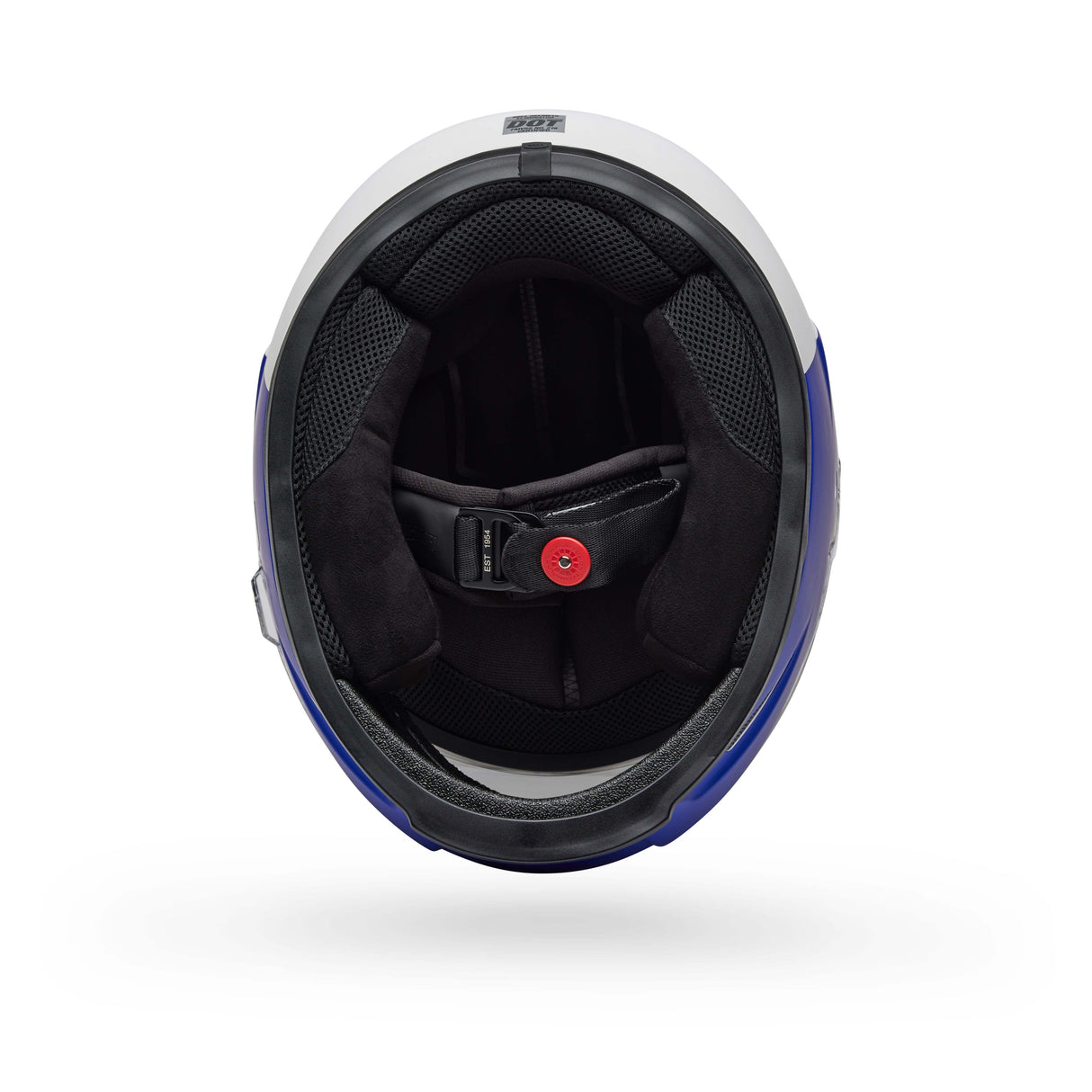 Casco Moto Calle Eliminator Menace Azul/Blanco Certificado QR Bell