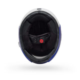 Casco Moto Calle Eliminator Menace Azul/Blanco Certificado QR Bell