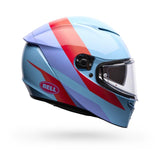 Casco Moto Calle Lithium Passion Azul Claro Certificado QR Bell