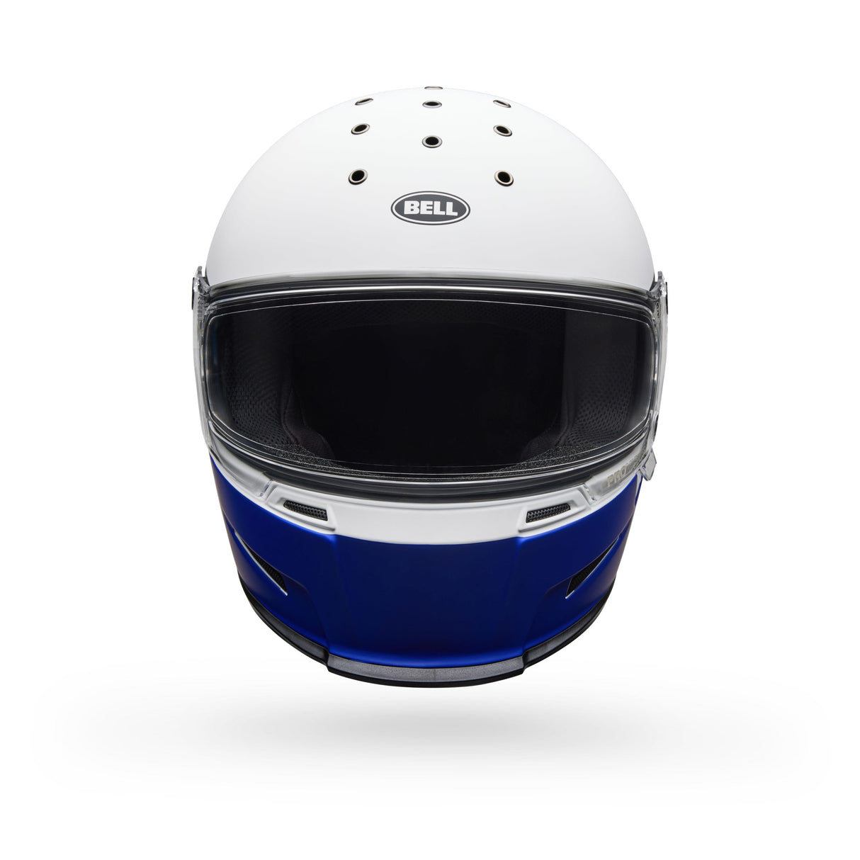Casco Moto Calle Eliminator Menace Azul/Blanco Certificado QR Bell