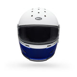 Casco Moto Calle Eliminator Menace Azul/Blanco Certificado QR Bell