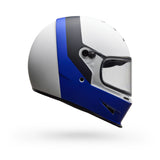 Casco Moto Calle Eliminator Menace Azul/Blanco Certificado QR Bell