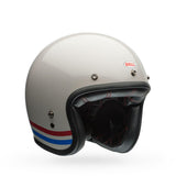 Casco Moto Calle Custom 500 Stripes Pearl Certificado QR Bell