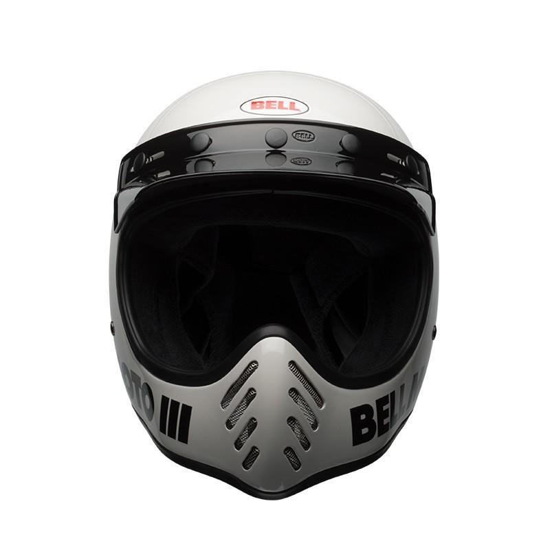 Casco Moto Calle Moto-3 Classic Blanco Certificado QR Bell