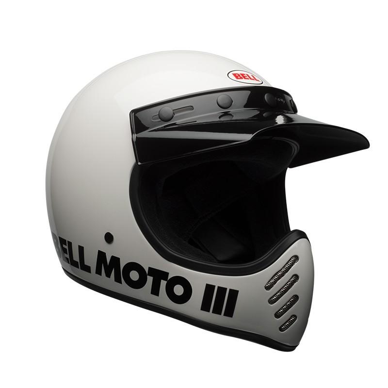 Casco Moto Calle Moto-3 Classic Blanco Certificado QR Bell