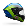 Casco Moto Calle Race Star DLX Flex Azul/Amarillo Certificado QR Bell