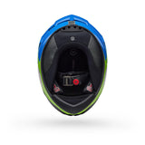 Casco Moto Calle Race Star DLX Flex Azul/Amarillo Certificado QR Bell