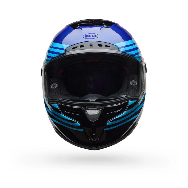 Casco Moto Calle Race Star DLX Flex Azul/Negro Certificado QR Bell