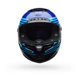 Casco Moto Calle Race Star DLX Flex Azul/Negro Certificado QR Bell
