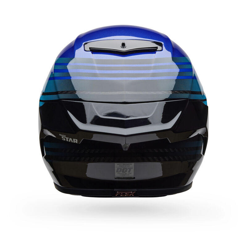 Casco Moto Calle Race Star DLX Flex Azul/Negro Certificado QR Bell