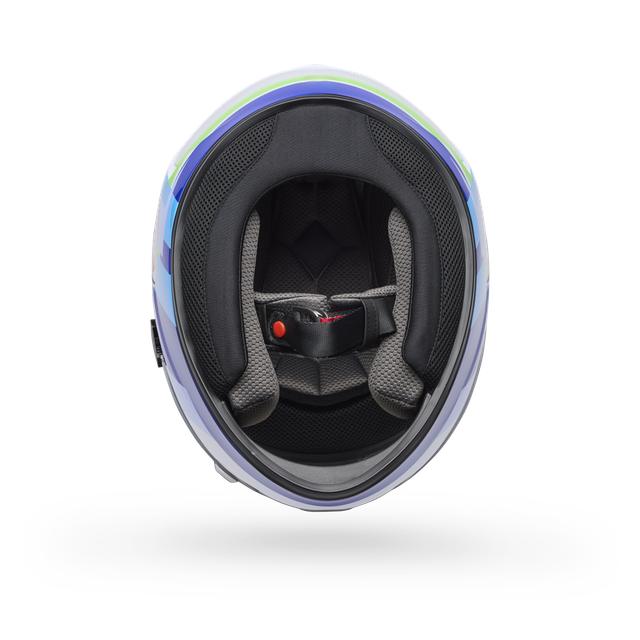 Casco Moto Calle Qualifier Vibe Azul/Blanco Certificado QR Bell