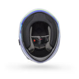 Casco Moto Calle Qualifier Vibe Azul/Blanco Certificado QR Bell