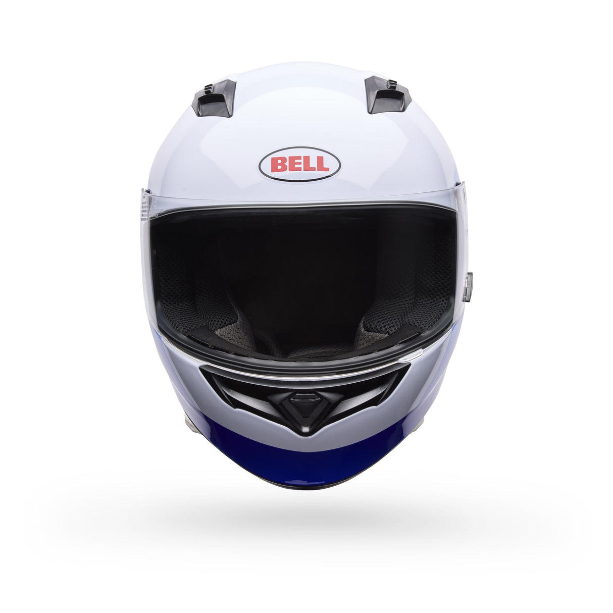 Casco Moto Calle Qualifier Vibe Azul/Blanco Certificado QR Bell