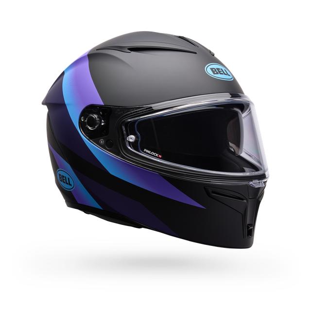 Casco Moto Calle Lithium Passion Negro/Azul Certificado QR Bell