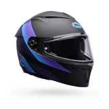 Casco Moto Calle Lithium Passion Negro/Azul Certificado QR Bell