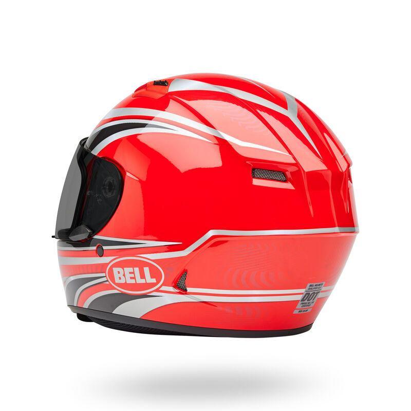 Casco Moto Calle Qualifier Conduit Rojo/Plateado Certificado QR Bell