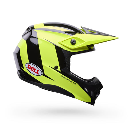 Casco Moto MX-10 Amarillo/Negro Certificado QR Bell
