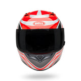 Casco Moto Calle Qualifier Conduit Rojo/Plateado Certificado QR Bell