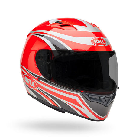 Casco Moto Calle Qualifier Conduit Rojo/Plateado Certificado QR Bell