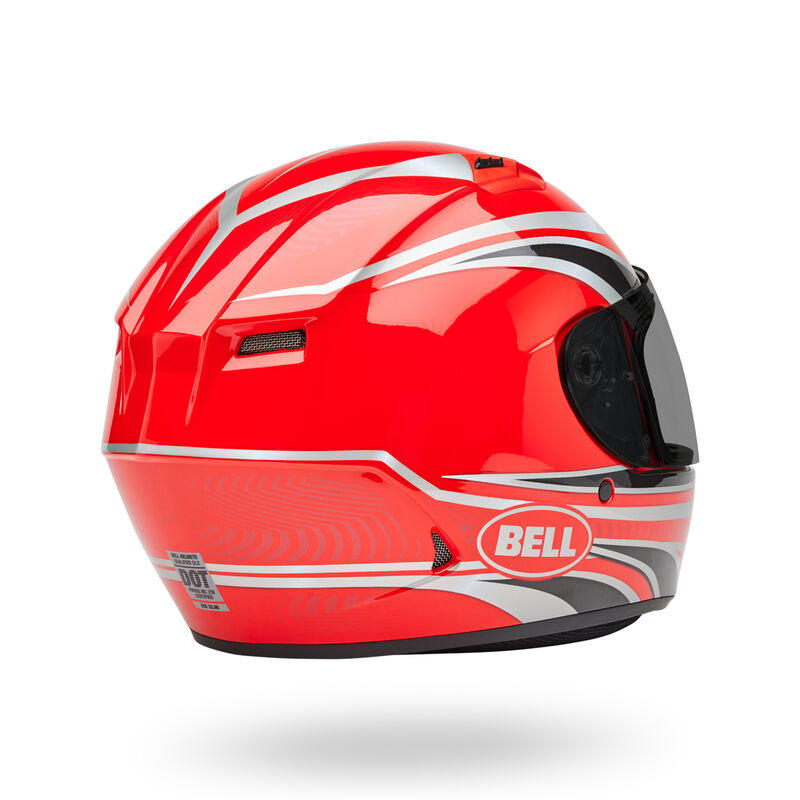 Casco Moto Calle Qualifier Conduit Rojo/Plateado Certificado QR Bell