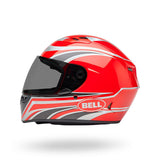 Casco Moto Calle Qualifier Conduit Rojo/Plateado Certificado QR Bell