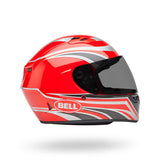 Casco Moto Calle Qualifier Conduit Rojo/Plateado Certificado QR Bell