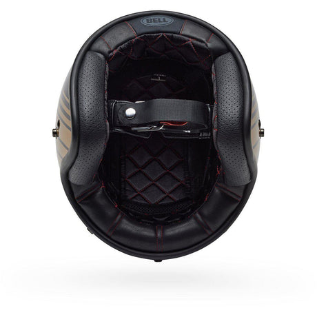 Casco Moto Calle Custom 500 EDGE BN/GD Certificado QR Bell
