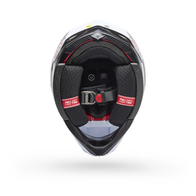 Casco Moto Spherical Moto-10 Blanco/Negro Certificado QR Bell