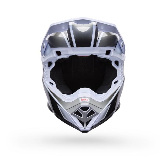 Casco Moto Spherical Moto-10 Blanco/Negro Certificado QR Bell