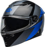 Casco Moto Calle Lithium Shear Negro/Azul Certificado QR Bell
