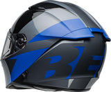 Casco Moto Calle Lithium Shear Negro/Azul Certificado QR Bell