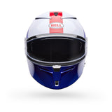 Casco Moto Calle Lithium Mips Bash Blanco/Azul Certificado QR Bell