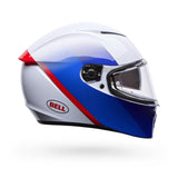 Casco Moto Calle Lithium Mips Bash Blanco/Azul Certificado QR Bell