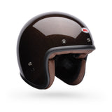 Casco Moto Calle Custom 500 Flake Café Certificado QR Bell