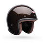 Casco Moto Calle Custom 500 Flake Café Certificado QR Bell