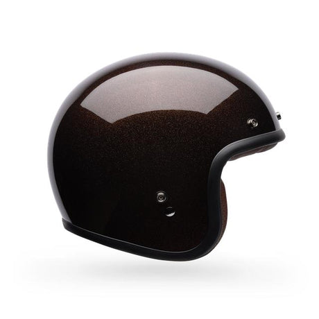 Casco Moto Calle Custom 500 Flake Café Certificado QR Bell