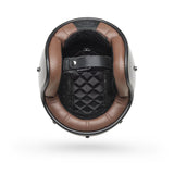 Casco Moto Calle Custom 500 Flake Café Certificado QR Bell