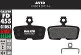 Pastillas Galfer Sram Code R, RSC, Guide RE, DB8, G2 RE