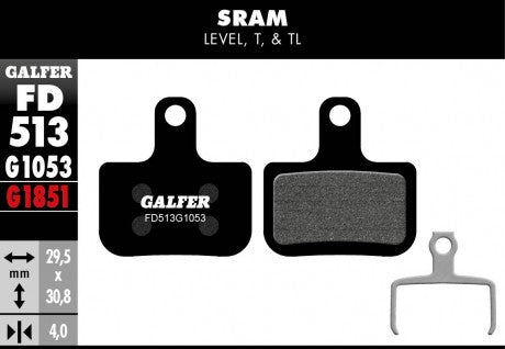 Pastillas Galfer Sram Level, T Y Tl