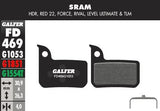 Pastillas Galfer Avid Tlm, Ultimate, Red22, Force, Rival