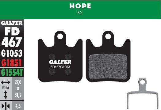 Pastillas Galfer Hope X2