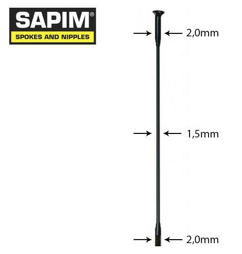Rayo Sapim Laser Negro Straight-Pull