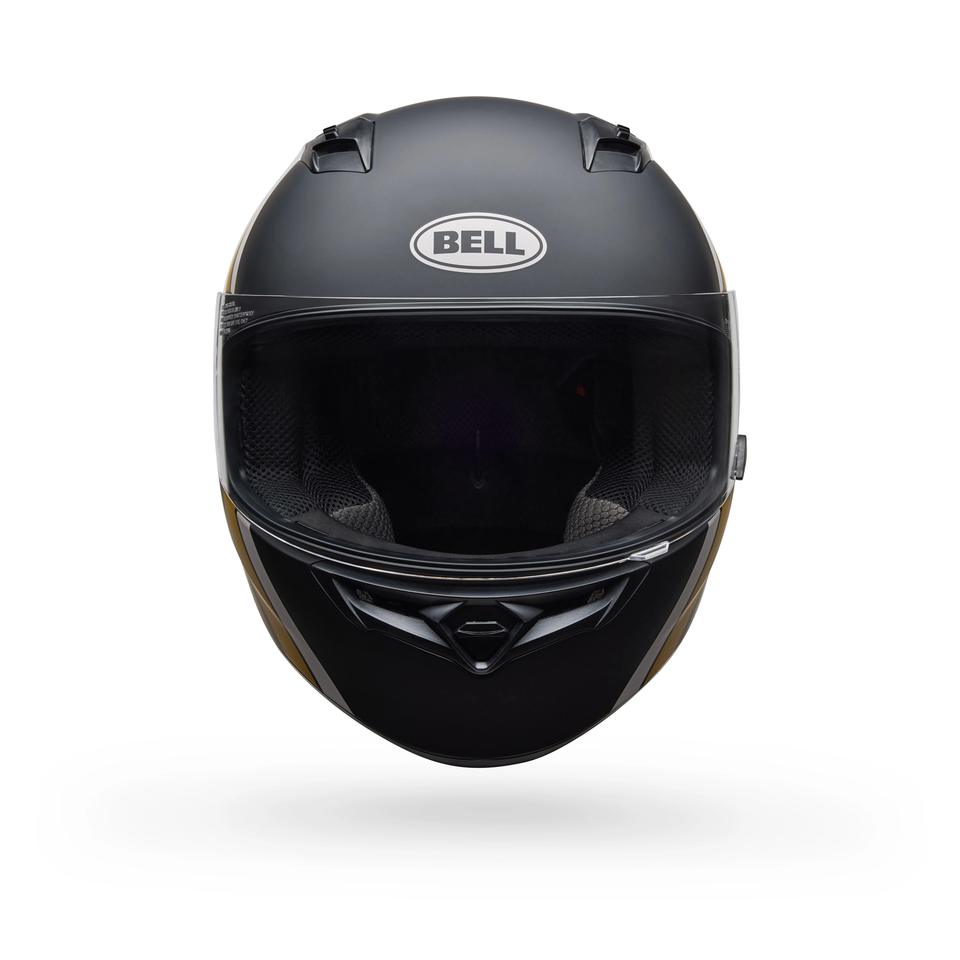 Casco Moto Calle Qualifier Chasm Negro Dorado Certificado QR Bell