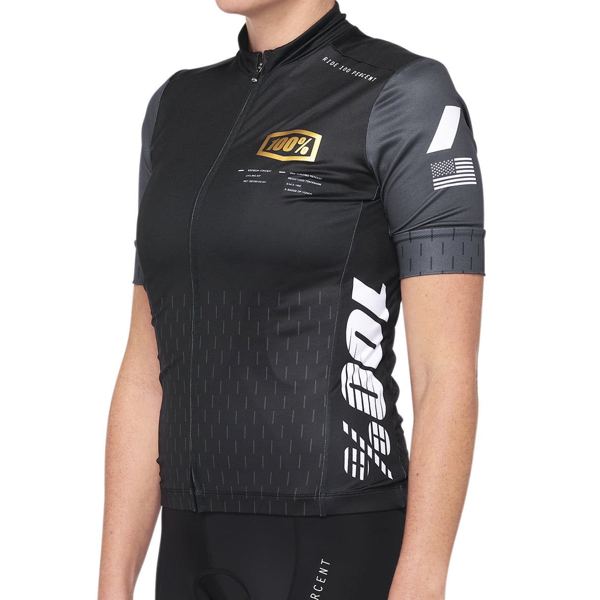 Tricota 100% Exceeda Mujer Short Sleeve Black/Charcoal