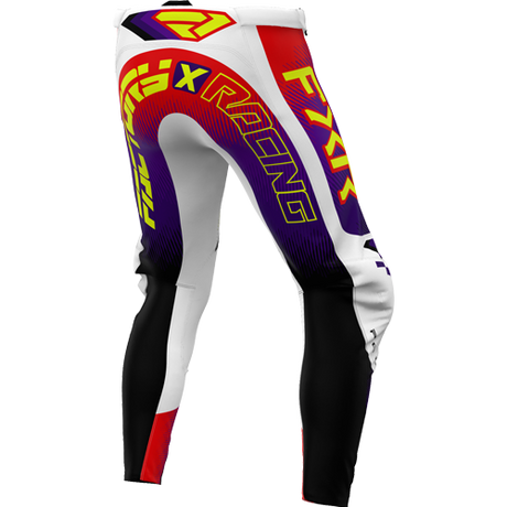Pantalón FXR Podium Gladiator 26 White/Purple/Red