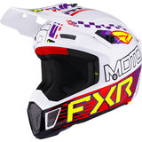 Casco FXR Clutch Race Div Mx White/Purple/Red